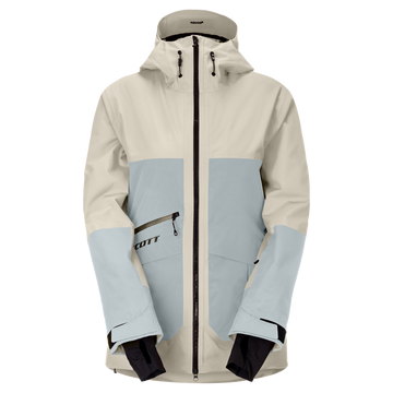SCOTT Ultimate Dryo Utility wintersportjas voor dames, Latte Beige - Mist Blue, vooraanzicht