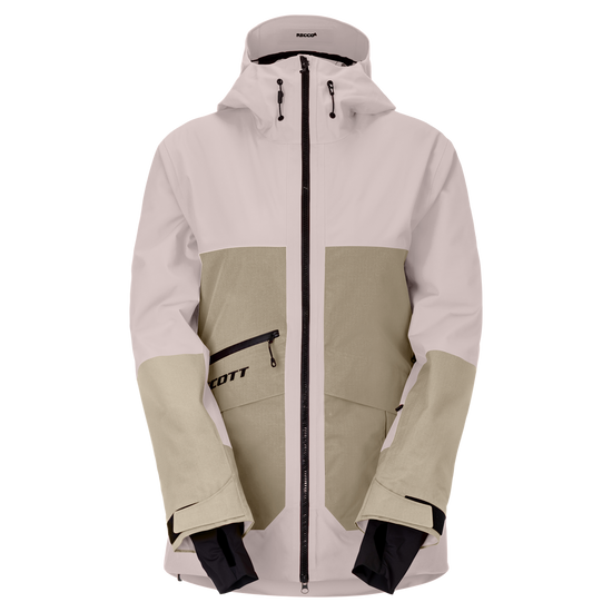 SCOTT Ultimate Dryo Utility wintersportjas dames Wax Pink - Portobello Beige, vooraanzicht