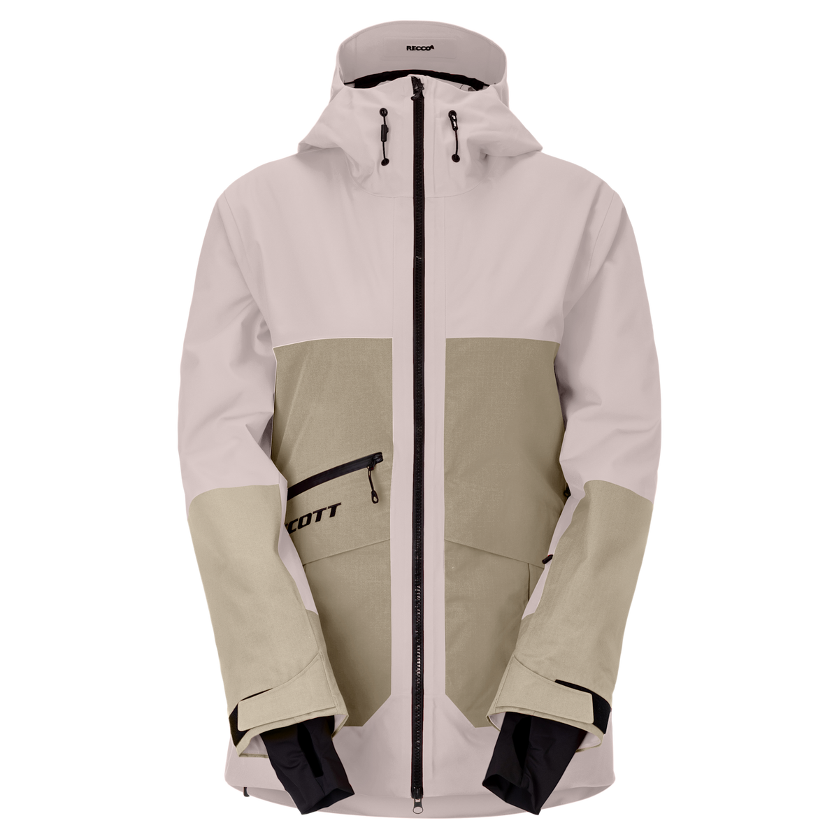 SCOTT Ultimate Dryo Utility wintersportjas dames Wax Pink - Portobello Beige, vooraanzicht
