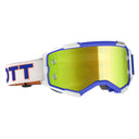 Scott FURY GOGGLE - White - Blue - Yellow Chrome Works One Size Brillen - PeakStyle