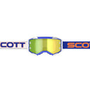 Scott FURY GOGGLE - White - Blue - Yellow Chrome Works One Size Brillen - PeakStyle