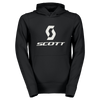 Sudadera con capucha SCOTT Icon para niños – Negra – Vista frontal