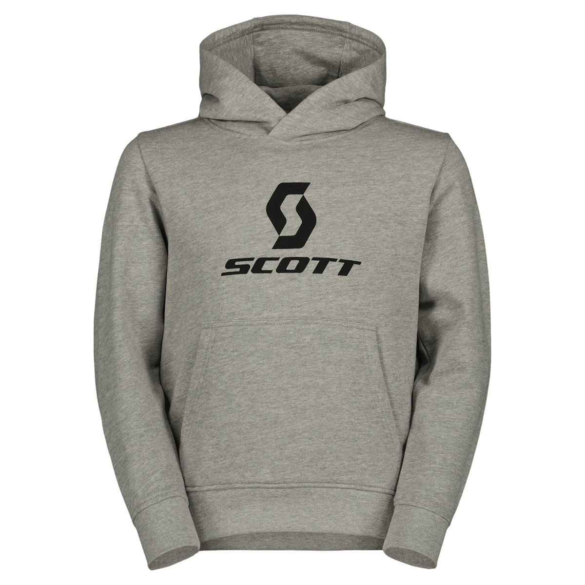Sudadera con capucha SCOTT Icon para niños – Gris jaspeado – Vista frontal