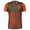 Scott JUNIOR TRAIL VERTIC 10 S/SL SHIRT - Braze Orange - Shadow Brown 128 Oberbekleidung - PeakStyle