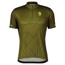 Scott M RC TEAM 20 S/SL SHIRT - Fir Green - Bitter Yellow S Oberbekleidung - PeakStyle