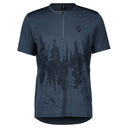 Scott M TRAIL FLOW ZIP S/SL SHIRT - Metal Blue - Dark Blue S Oberbekleidung - PeakStyle