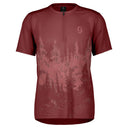 Scott M TRAIL FLOW ZIP S/SL SHIRT - Wood Red - Dusk Red S Oberbekleidung - PeakStyle