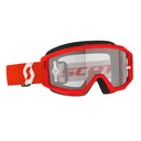 Scott PRIMAL CLEAR GOGGLE - Red - White - Clear Works One Size Brillen - PeakStyle