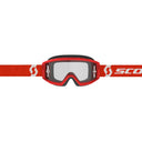 Scott PRIMAL CLEAR GOGGLE - Red - White - Clear Works One Size Brillen - PeakStyle
