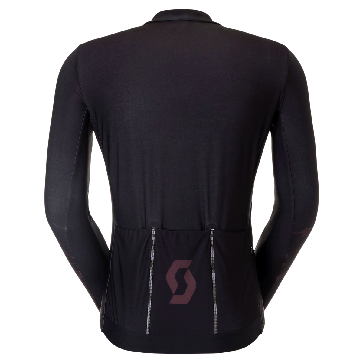 SCOTT Pro Mid Langarm-Radtrikot Herren Cocoa Red - Black Rückansicht