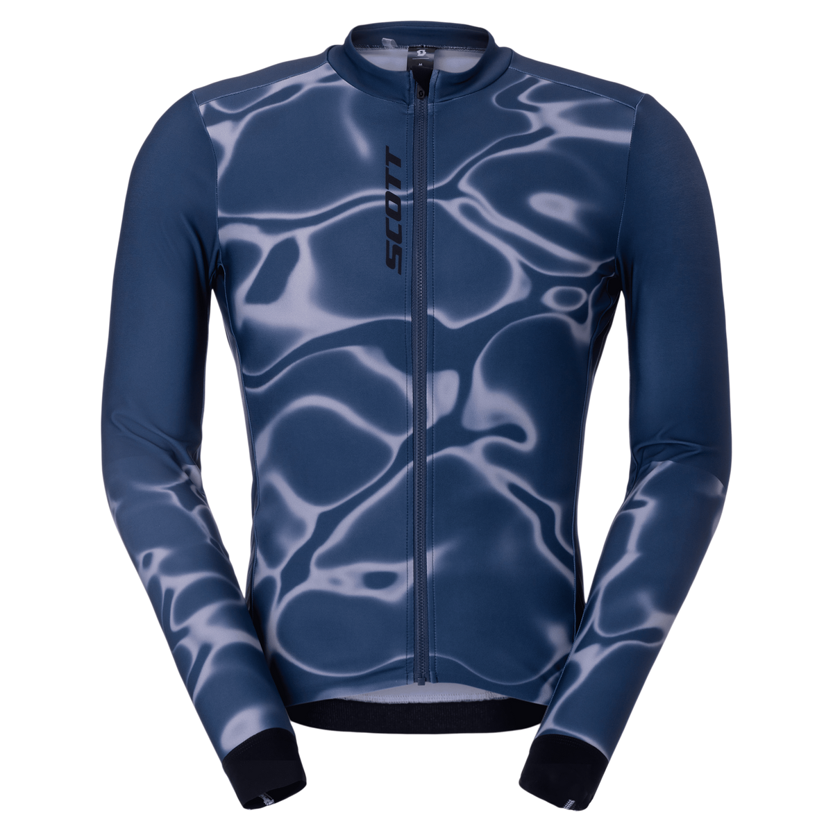SCOTT Pro Mid Langarm-Radtrikot Herren Dusk Blue - Fog Blue Vorderansicht