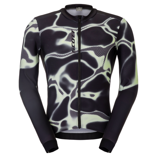 SCOTT Pro Mid Langarm-Radtrikot Herren Vapour Green - Black Vorderansicht