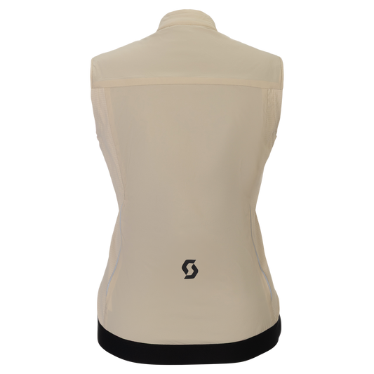 SCOTT Pro Warm Alpha Fahrradweste Damen Portobello Beige Rückansicht
