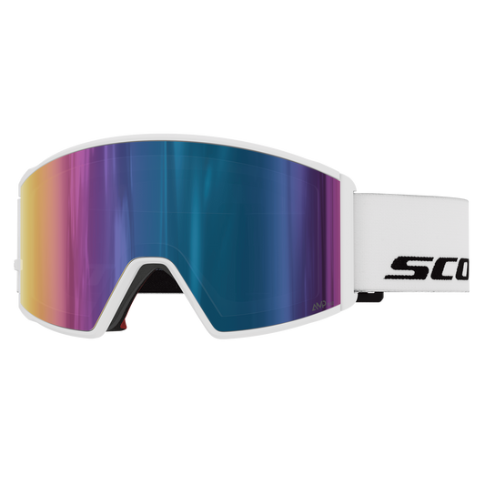 SCOTT React Skibrille – White - AMP Teal Chrome S2 – Ansicht 1