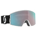 Scott REACT GOGGLE - Team White - Black - Enhancer Aqua Chrome One Size Brillen - PeakStyle