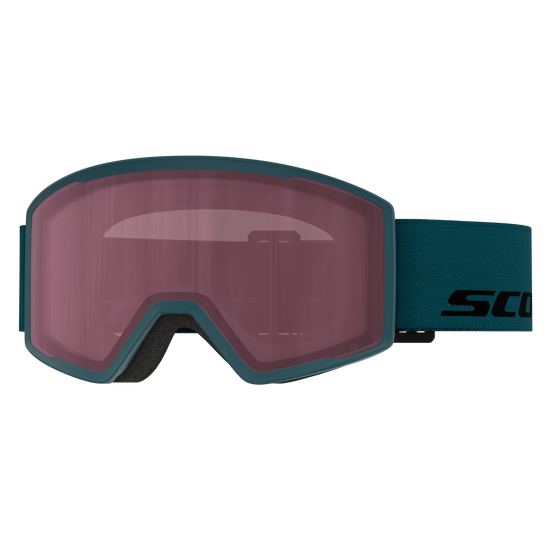 Maschera da sci SCOTT Trace Petrol Green - Rose S2 – Vista 1