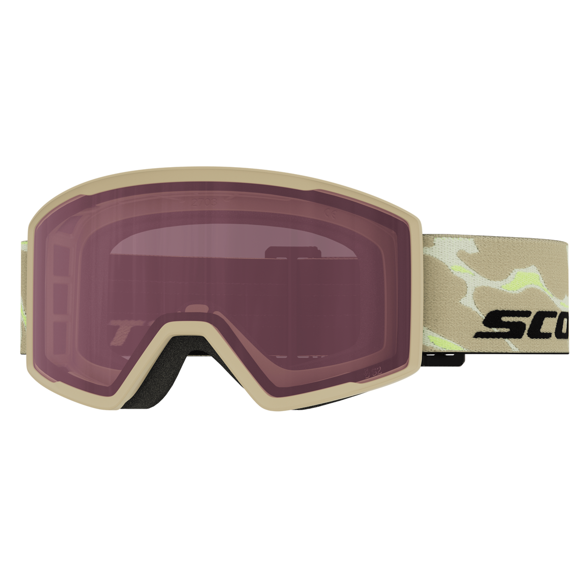 Maschera da sci SCOTT Trace Mojave Beige - Rose S2 – Visualizza 1