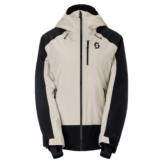 SCOTT Ultimate GORE-TEX wintersportjas voor dames – Latte Beige - Black – Vooraanzicht