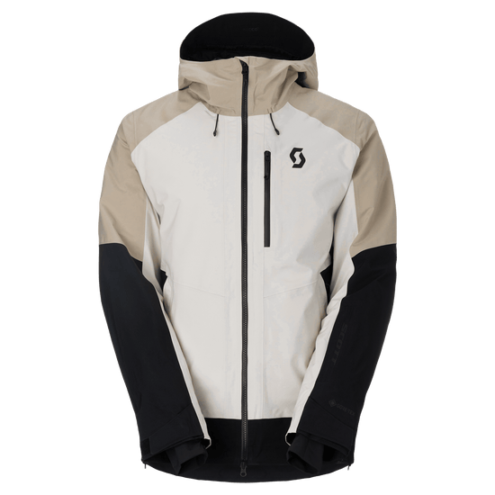 SCOTT Ultimate GORE-TEX wintersportjas voor heren, Latte Beige - Zwart, vooraanzicht