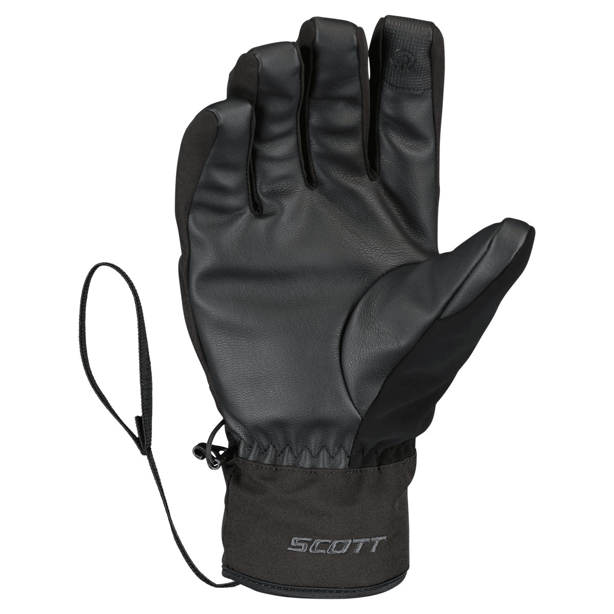 SCOTT Ultimate Hybrid Winter Sports Gloves for Men – Black – Back View