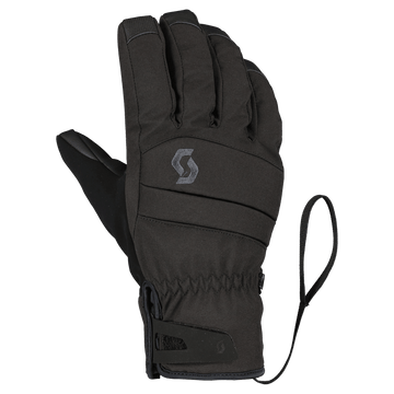 SCOTT Ultimate Hybrid Winter Sports Gloves for Men – Black – Front View