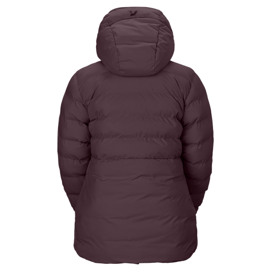 Giacca da sci SCOTT Ultimate Warm da donna, colore Cocoa Red, vista da dietro