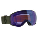Scott VAPOR GOGGLE - Kaki Green - Illuminator Blue Chrome One Size Brillen - PeakStyle