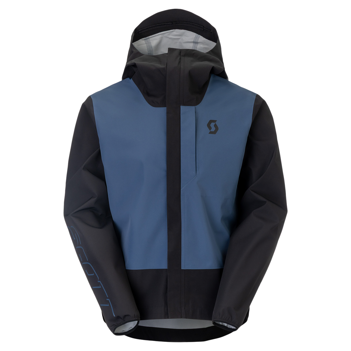 SCOTT Vertic 2.5L Waterproof Fahrradjacke Herren Black - Dusk Blue Vorderansicht