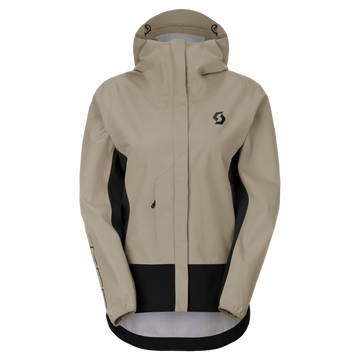 SCOTT Vertic 2.5L Waterproof Fahrradjacke Damen Portobello Beige - Black Vorderansicht