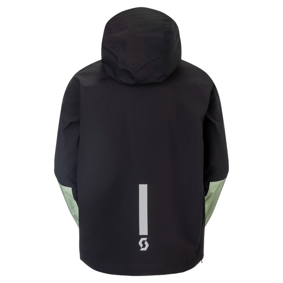 SCOTT Vertic Pro 3L wasserdichte Jacke Herren - Black - Vapour Green Rückansicht
