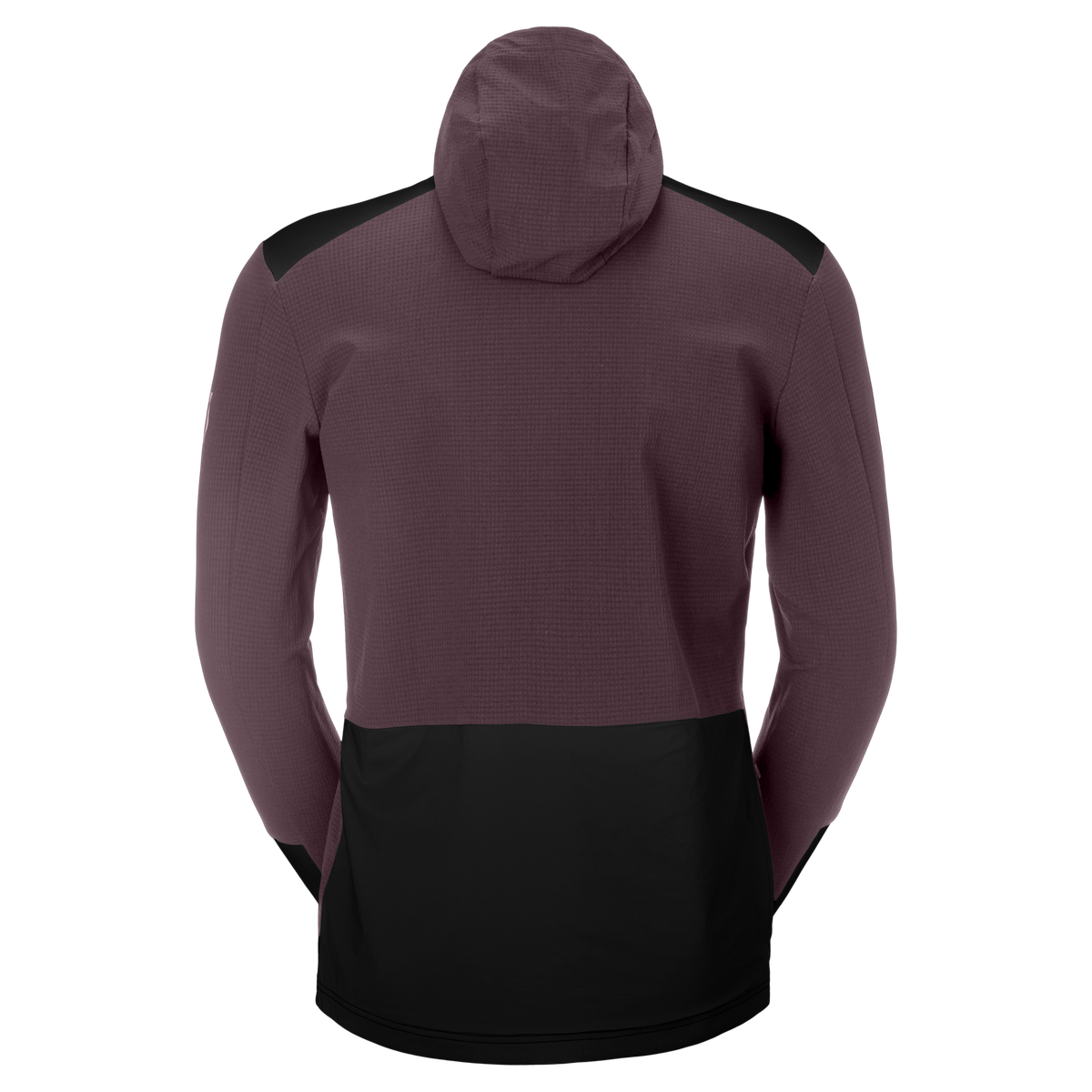 SCOTT Vertic Pro Warm Fahrrad-Hoodie Herren Cocoa Red - Black Rückansicht