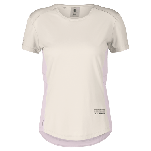 SCOTT W Endurance Tech T-shirt met korte mouwen voor dames – Katoenwit - Blissroze – Packshot/Hero