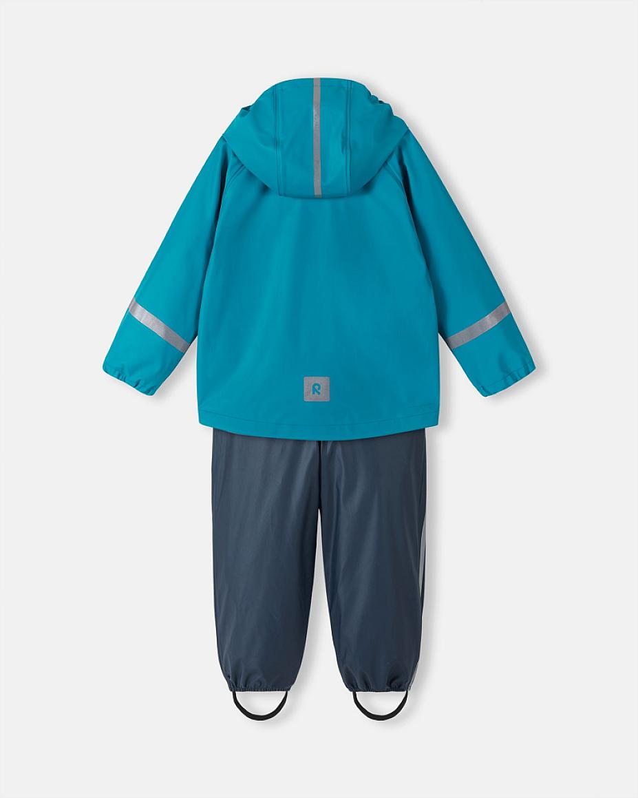 Reima Tihku Regenset in Aquatic Blue – Rückansicht