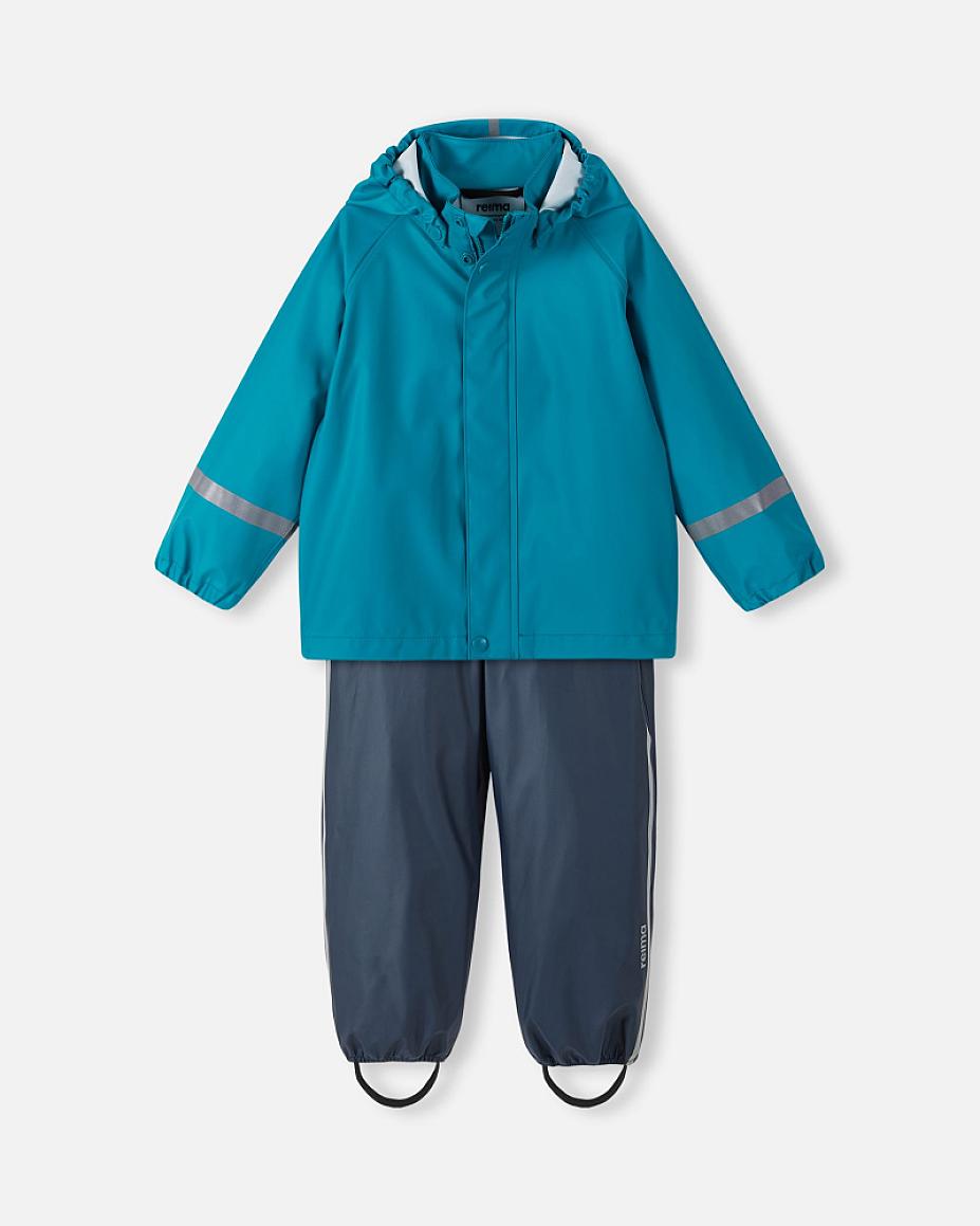 Reima Tihku Regenset in Aquatic Blue – Vorderansicht