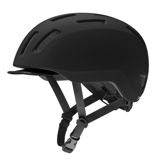 SMITH Transit Mips Fahrradhelm – Matte Black – Produktansicht mit Visier
