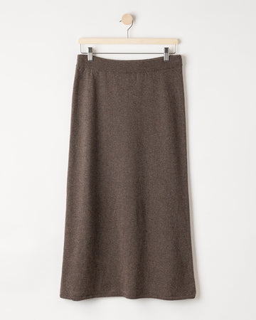 Renata Skirt – Dark Taupe – Kleiderbügelaufnahme