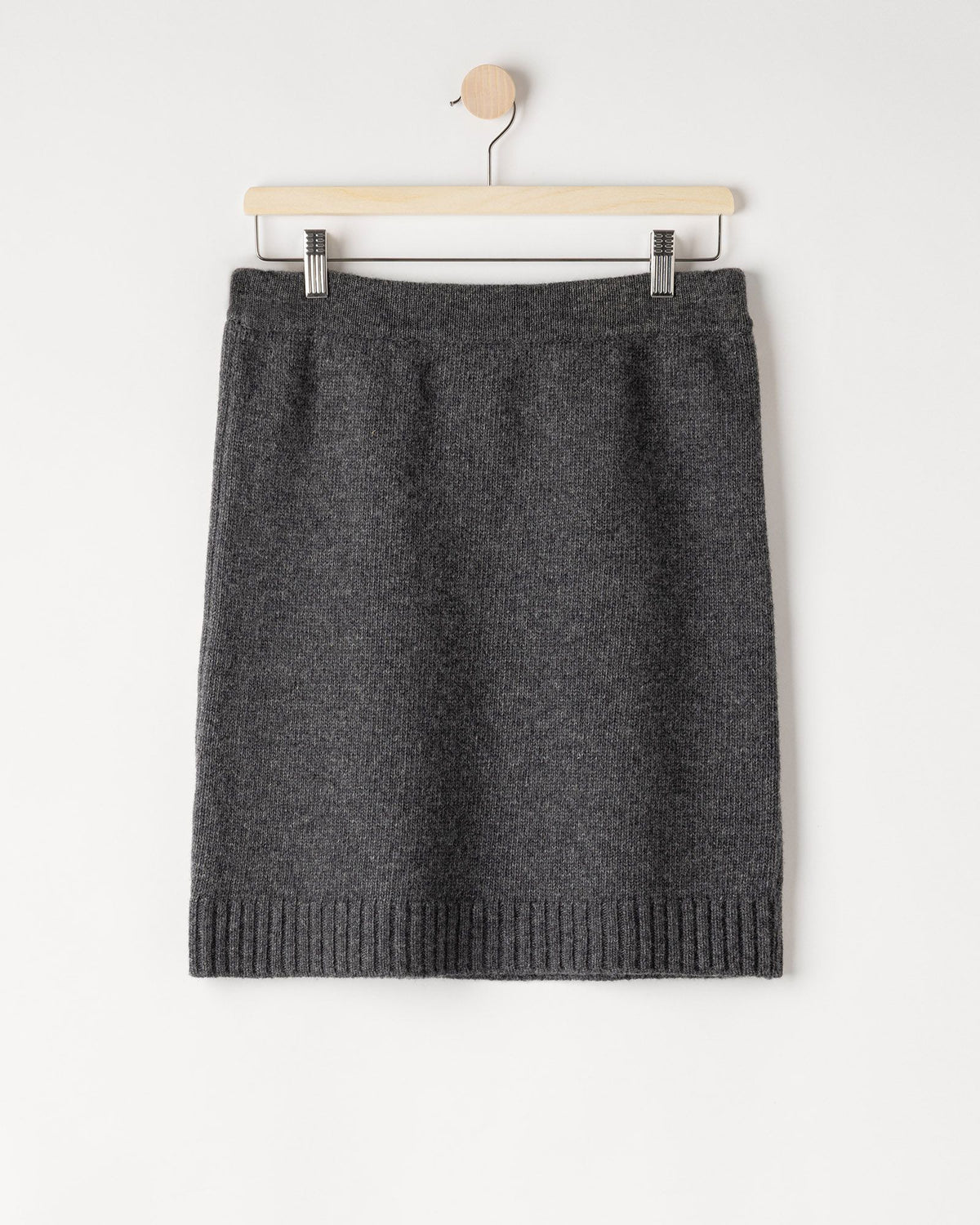 Betty Short Skirt – Dark Grey Melange – Kleiderbügelaufnahme