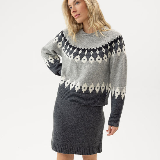 Betty Short Skirt – Dark Grey Melange – Herstelleransicht