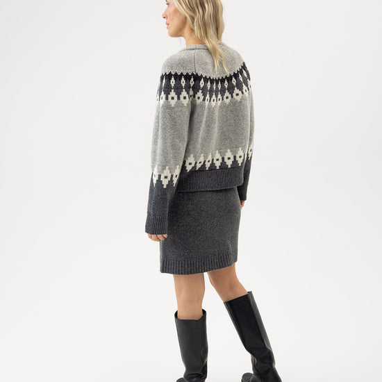 Betty Short Skirt – Dark Grey Melange – Herstelleransicht