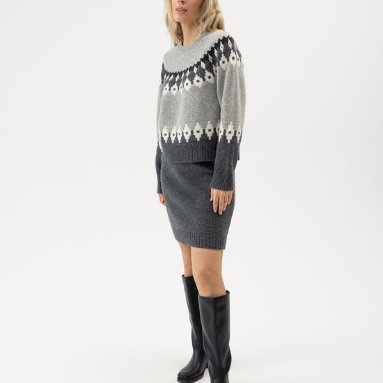 Betty Short Skirt – Dark Grey Melange – Herstelleransicht