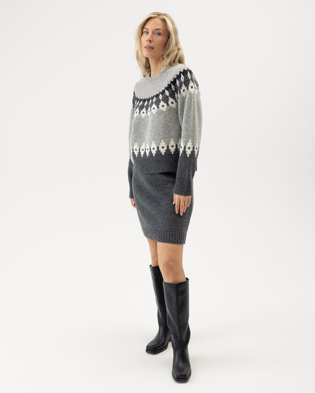 Betty Short Skirt – Dark Grey Melange – Herstelleransicht