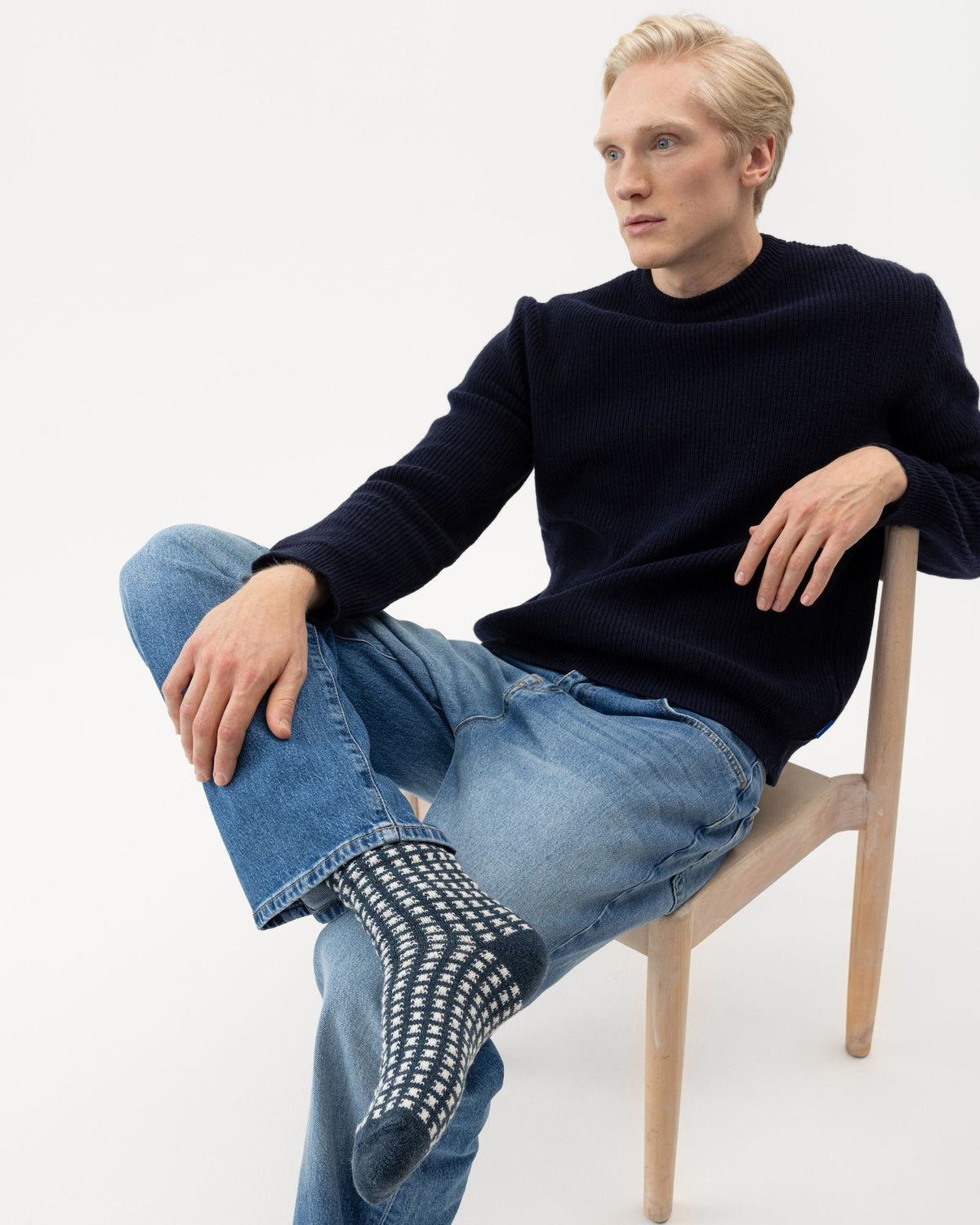 Malung Raggsocka – Navy Melange – Herstelleransicht