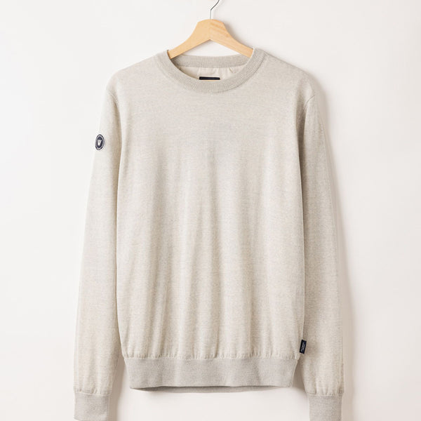 Jesper Crew WP – Light Grey Melange – Packshot